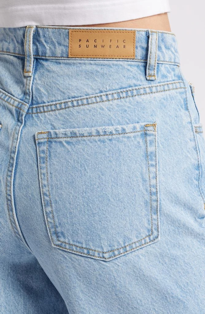 PacSun Raw Hem Crop Wide Leg Jeans 4