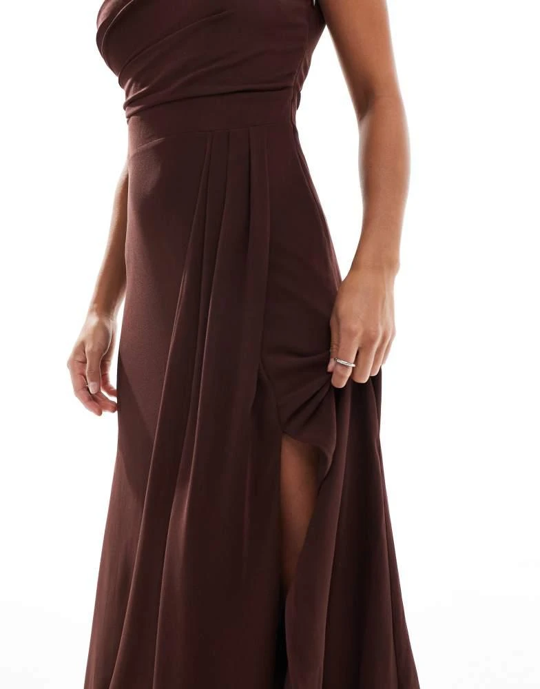 chocolate chiffon bridesmaid dresses Elegant Mermaid Chiffon Short Sleeves Long Mother of the Brides Dresses  Online main image 0