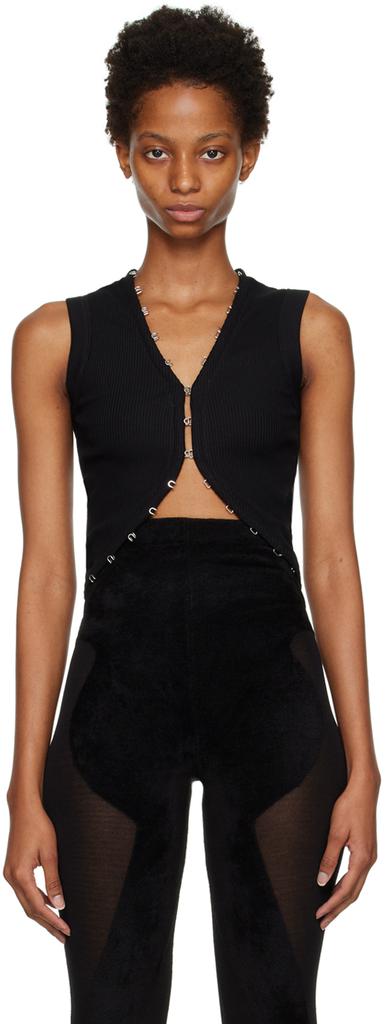 Dion Lee Black Hook & Eye Tank Top