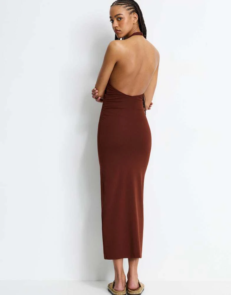 navy blue dress for baby girl Backless Midi Dress main image 0
