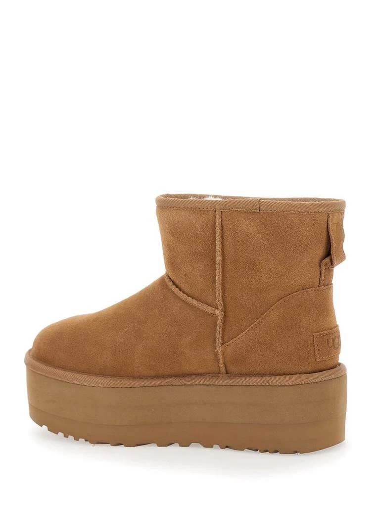 UGG 'Classic Mini Platform' Beige Ankle Boots With Platform In Suede Woman 3