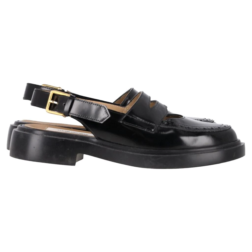 Thom Browne Slingback Penny Loafers in Black Leather 1