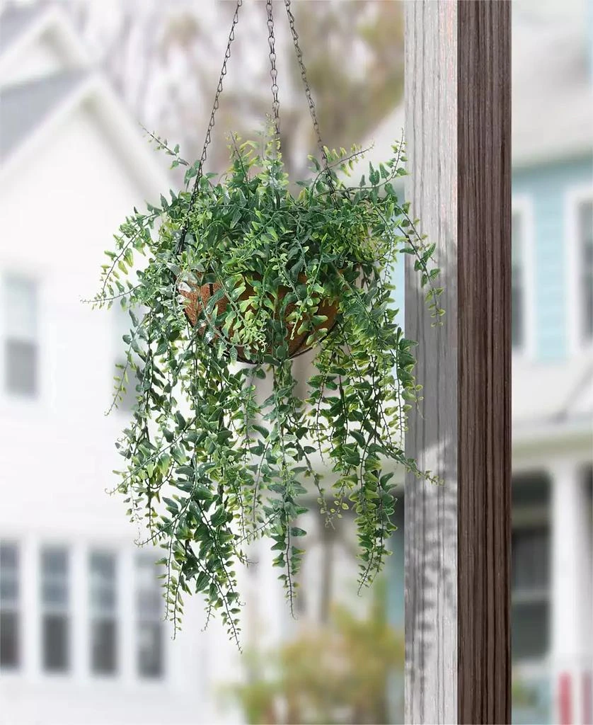 National Tree Company 21 Fern Leaves Hanging Basket 5