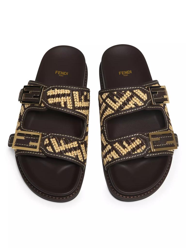 Fendi Raffia Fendi Feel Sandals - Shoes - Free Shipping