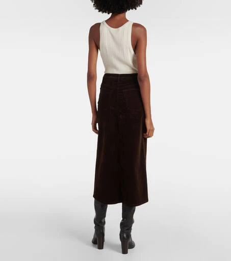 FRAME The Cord corduroy midi skirt 3