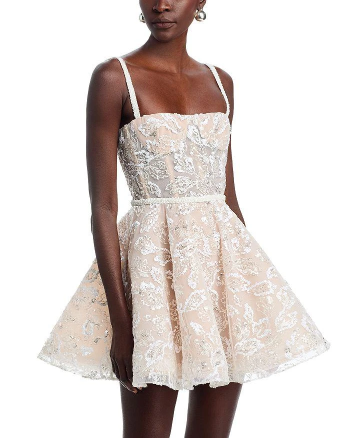 BRONX AND BANCO Midnight Bridal Sequin Mini Dress