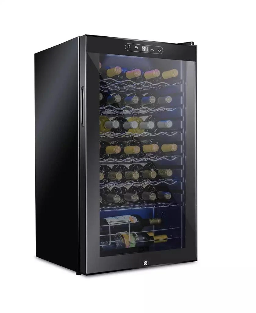 Schmecke Freestanding Wine Refrigerator, 34 Bottle Wine Cooler