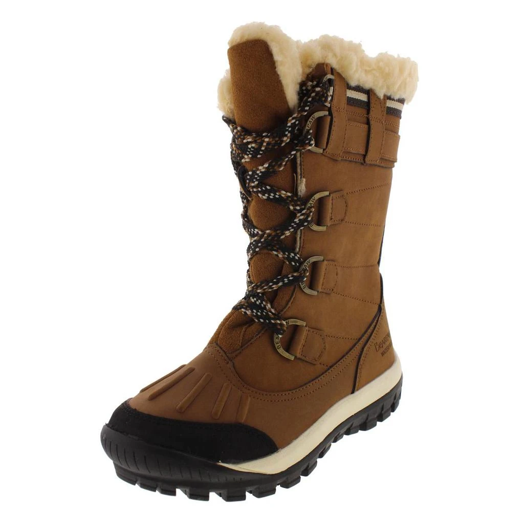 Bearpaw Bearpaw Womens Desdemona Leather Faux Fur Lined Snow Boots 1