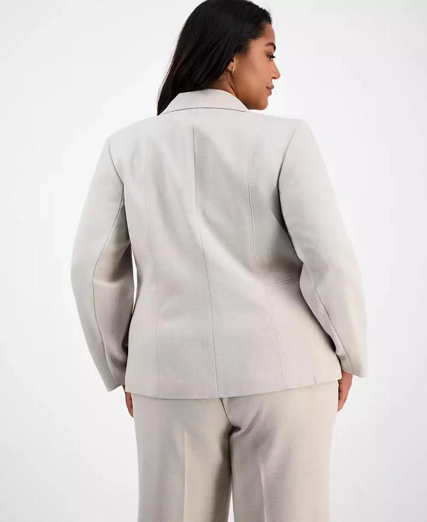 Kasper Plus Size One-Button Zip-Pocket Blazer 4