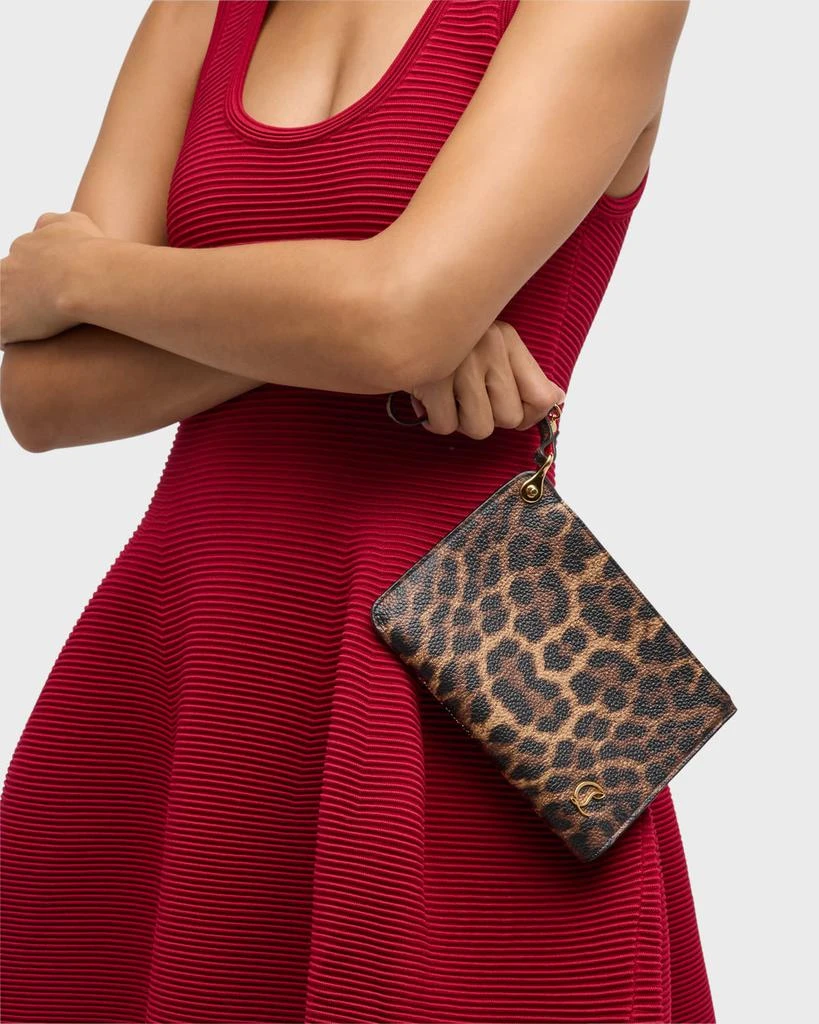 Christian Louboutin Leopard-Print Leather Pouch Bag 2