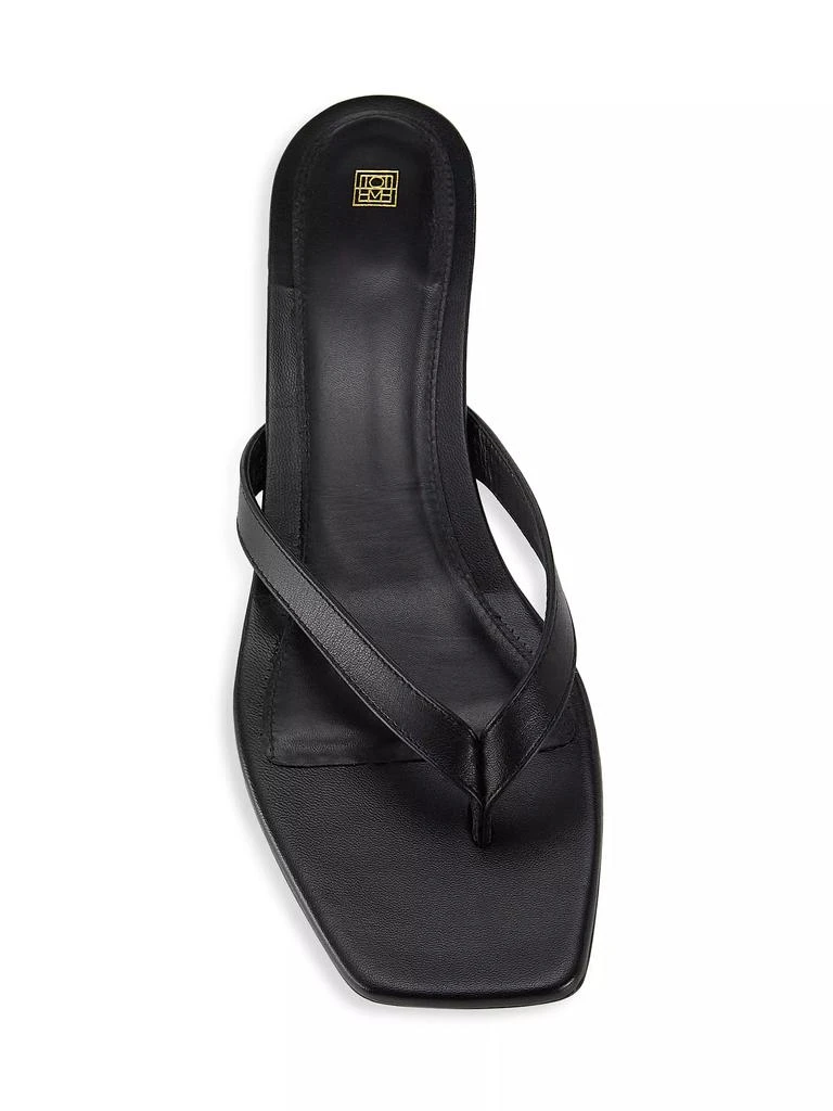 Totême Leather Flip-Flop Kitten-Heel Sandals 5