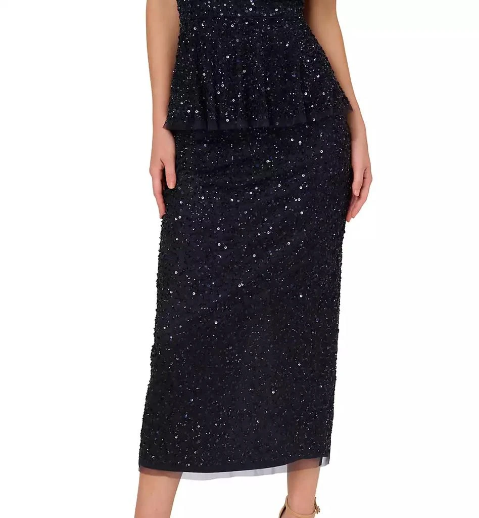 Adrianna Papell Women's Off-The-Shoulder Peplum Dress 3