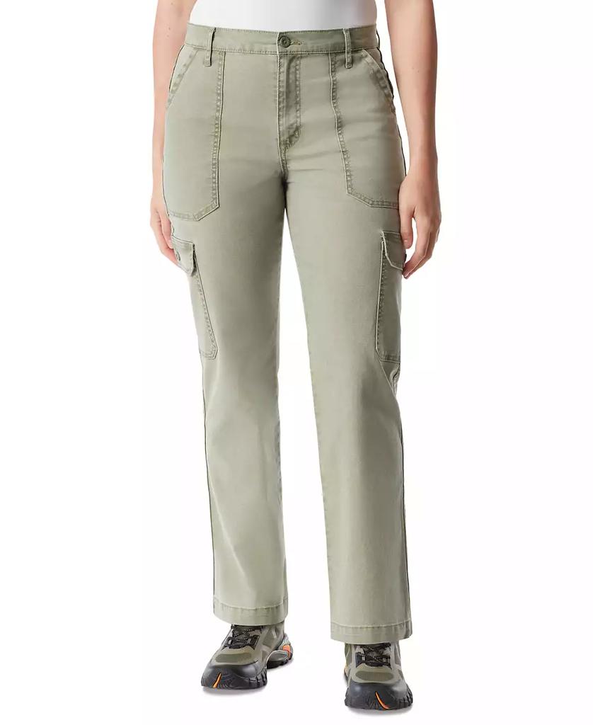 BASS OUTDOOR Women's High-Rise Canvas Cargo Pants
