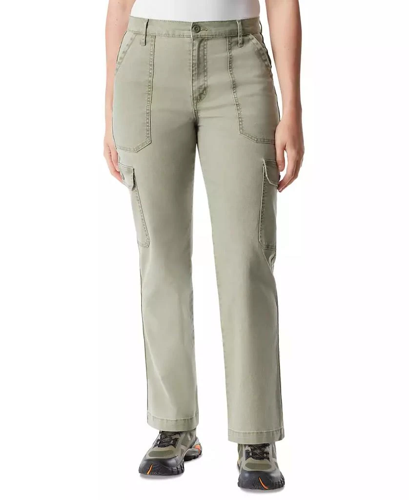 BASS OUTDOOR Women's High-Rise Canvas Cargo Pants 1