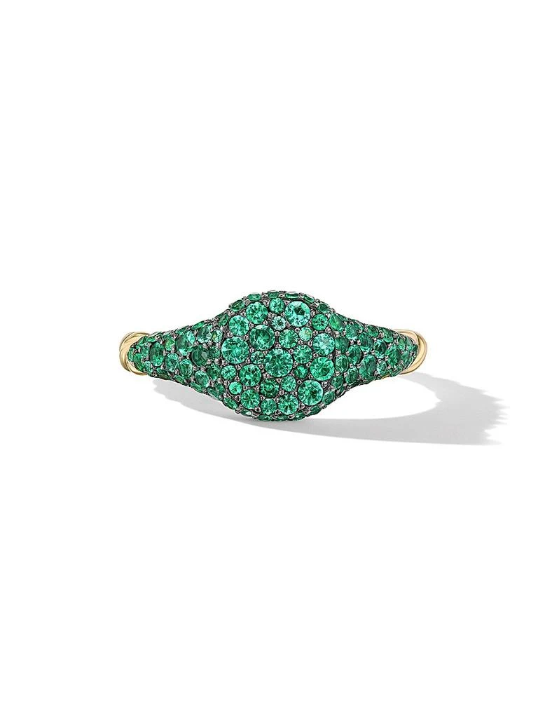 David Yurman Petite Pavé Pinky Ring in 18K Yellow Gold 3