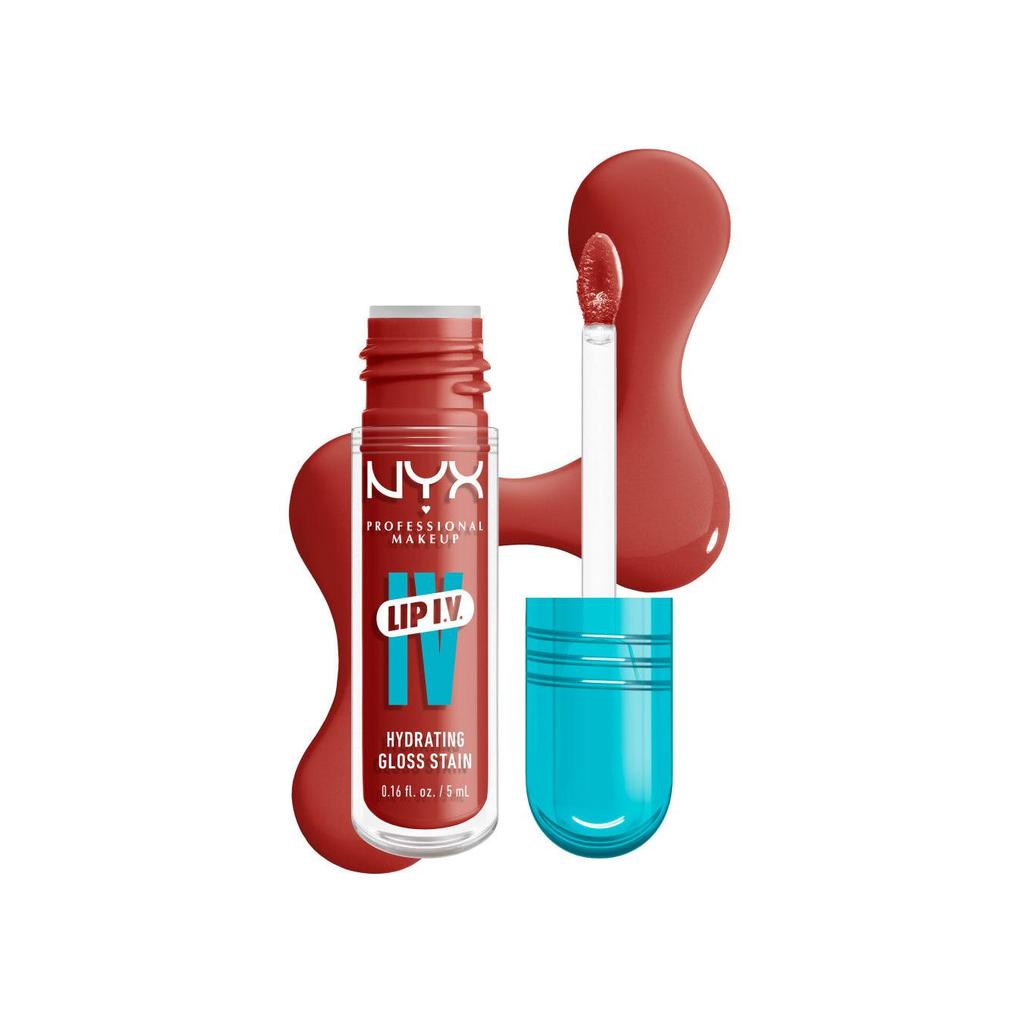 Octopus x Nyx Lip Iv, Gloss, Jusqu'À 12H D'Hydratation, Hautement Pigmenté, Fini Brillant, Caramel Drip