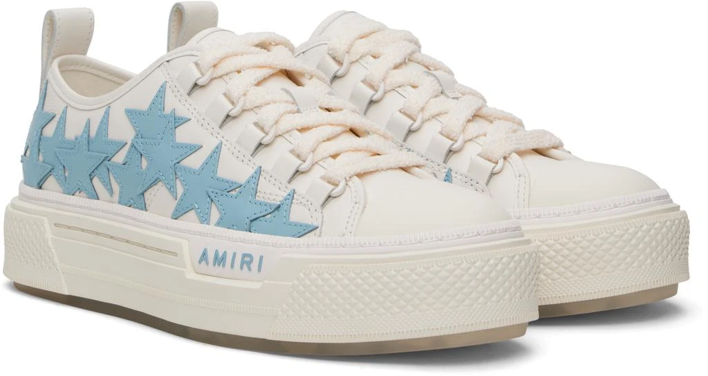 AMIRI White & Blue Stars Court Low Sneakers 4