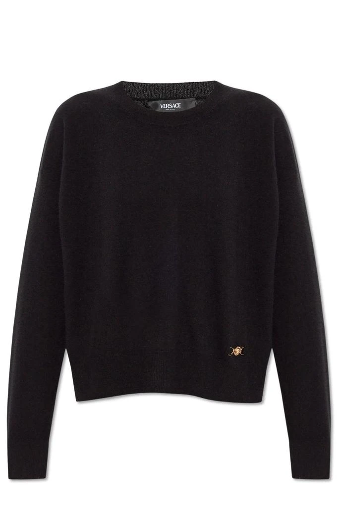 Versace Versace Logo-Plaque Crewneck Jumper 1