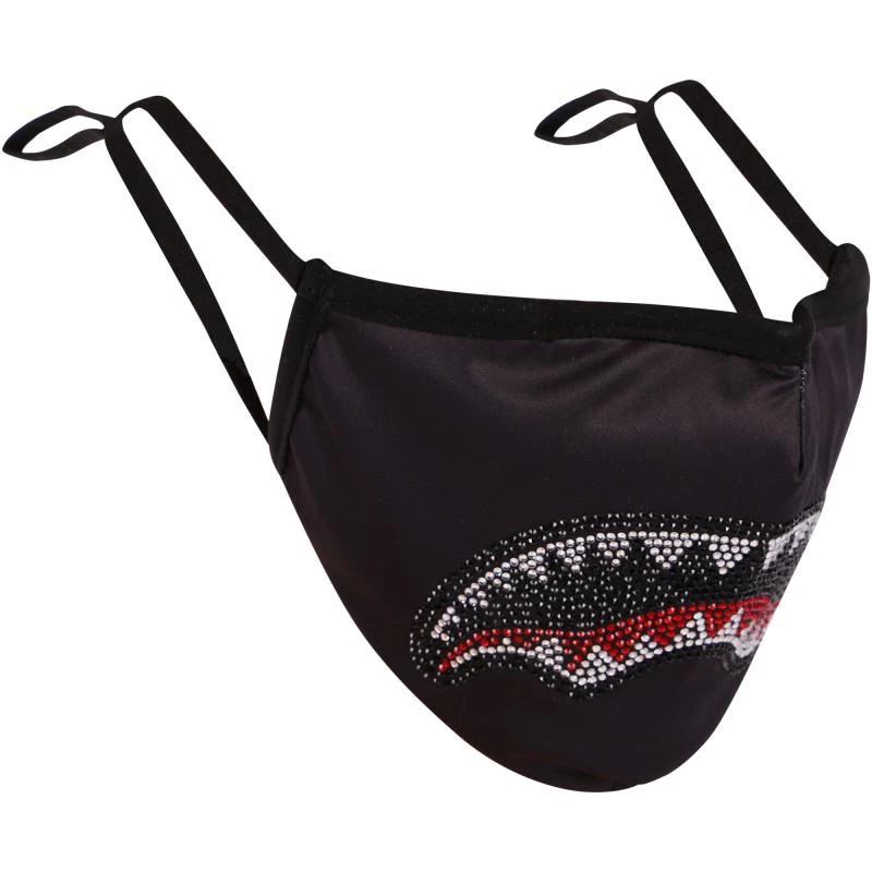 SprayGround Clearcut crystal detailing face mask in black 1