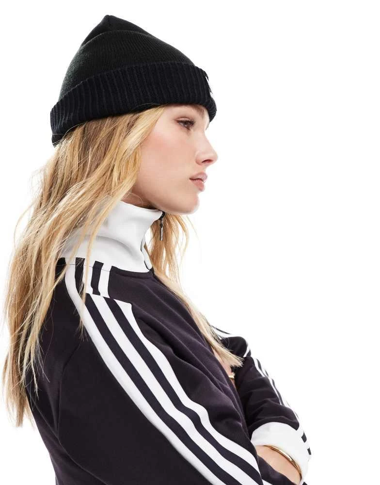 Adidas adidas Originals trefoil beanie in black 4