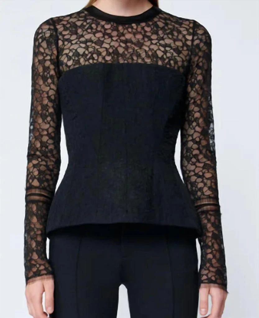 Jonathan Simkhai Prima Bustier Top In Black 1