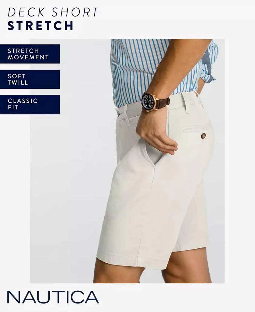 Nautica Classic-Fit 8.5” Stretch Chino Flat-Front Deck Short 5