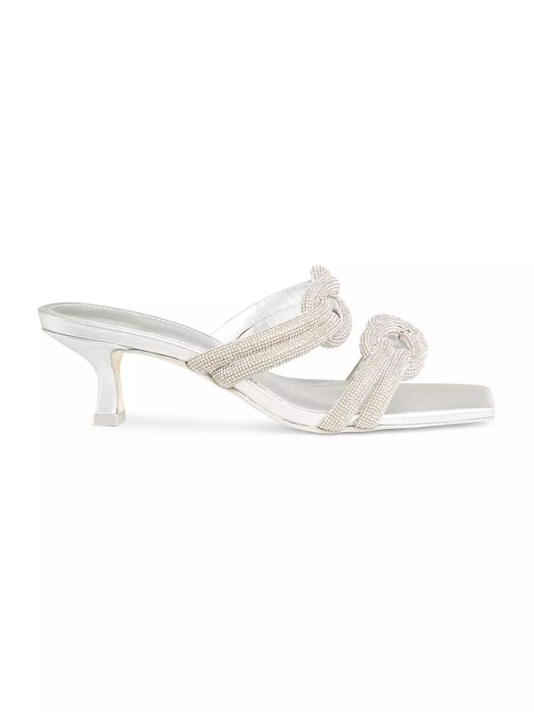 Cult Gaia Agyness 50MM Knotted Crystal Sandals 1