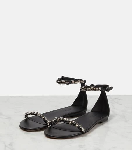 Isabel Marant Embellished leather sandals 5
