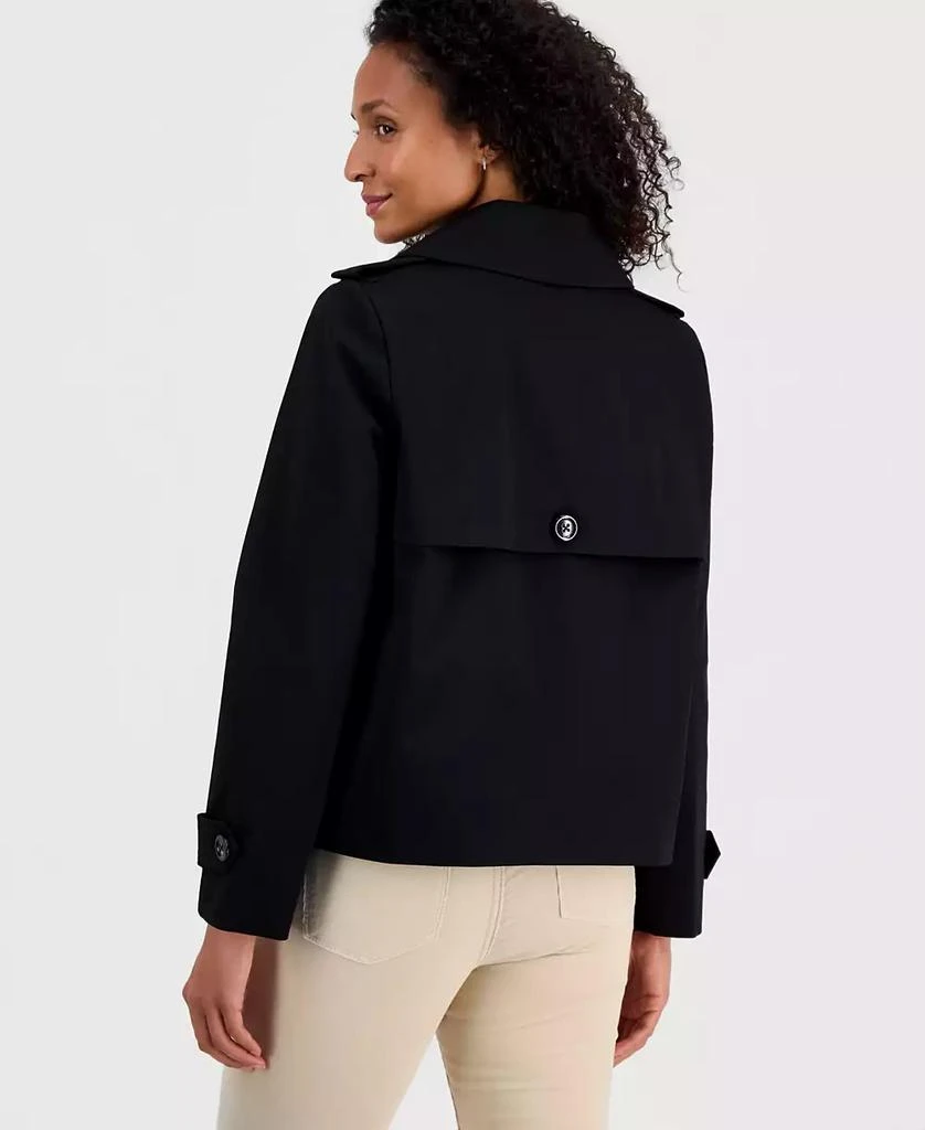 London Fog Petite Short Double-Breasted Trench Coat 2