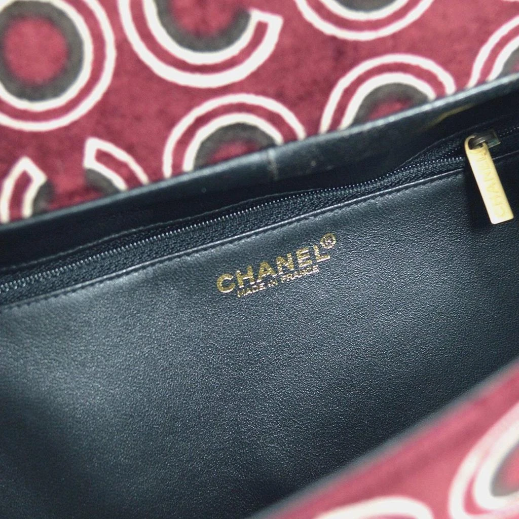 Chanel Chanel Bordeaux Velvet Coco Top Handle Bag 9