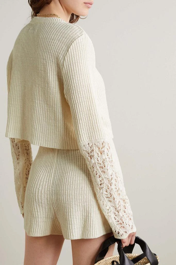Le Kasha Hasaya cropped crocheted linen top 3