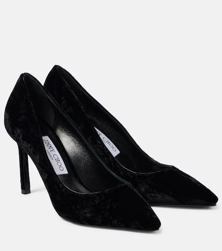 Jimmy Choo Romy 85 velvet pumps 1