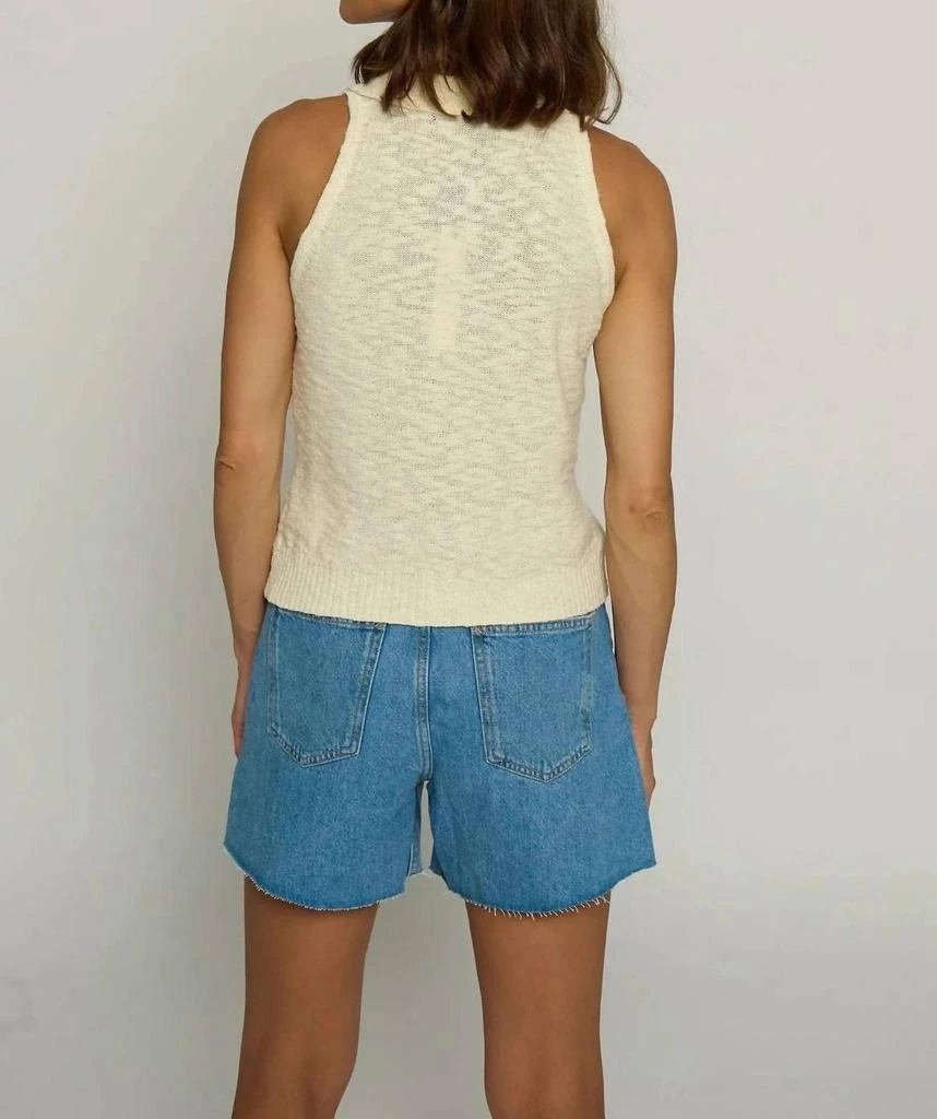 Central Park West Central Park West - Collared Knit Sleeveless Sweater 2