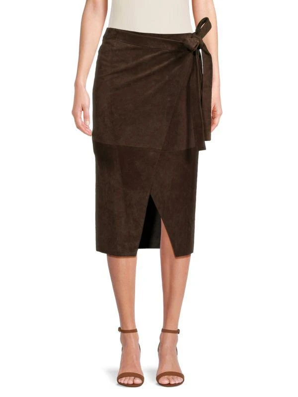 Tod's ​Suede Wrap Skirt 1