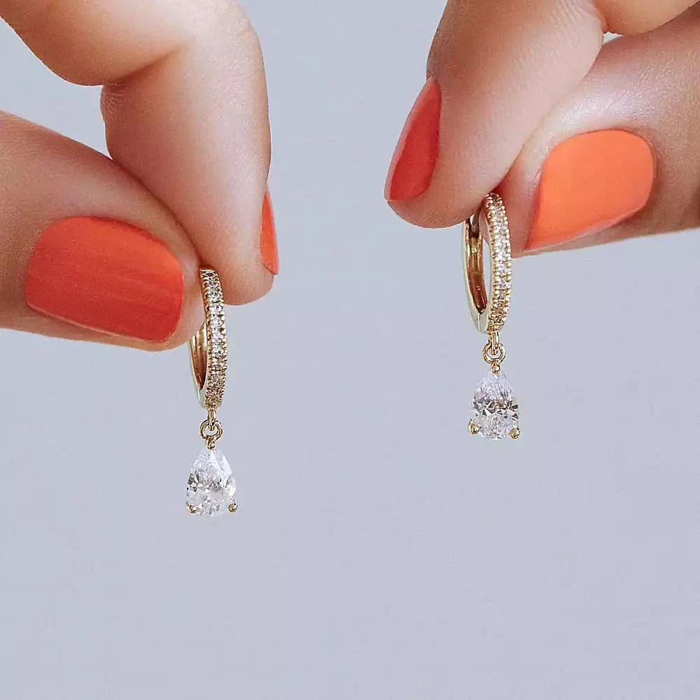 Ana Luisa Delicate Huggie Hoops - Elise 4