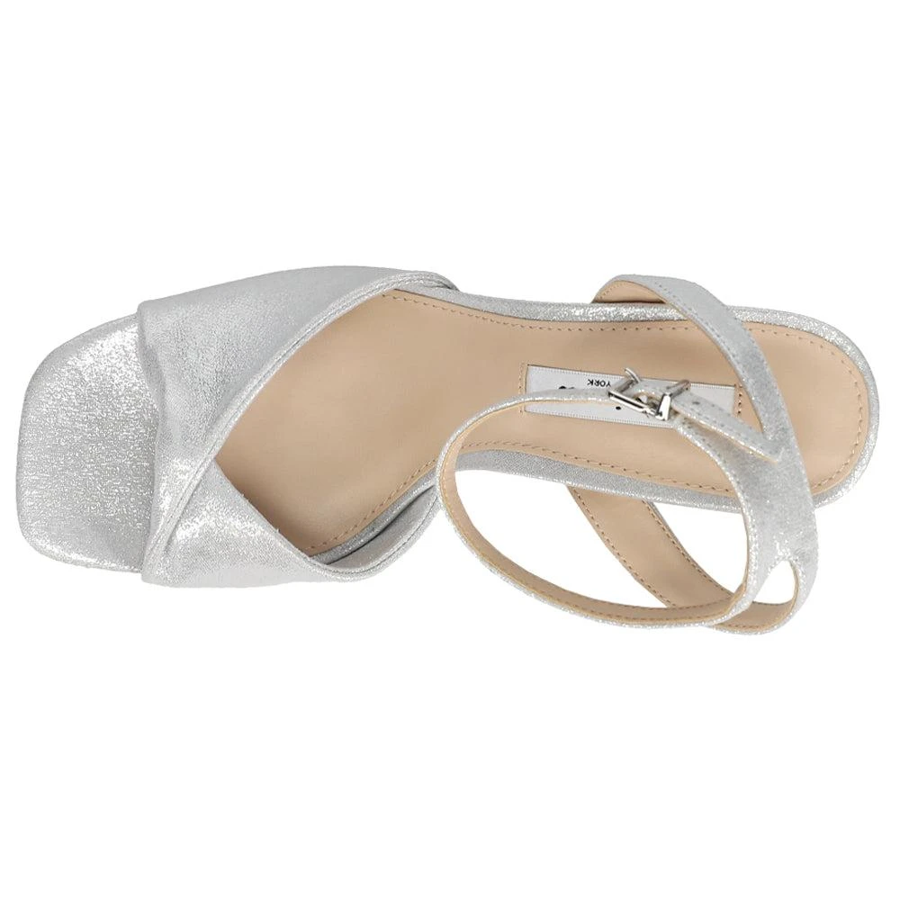 Nina Stacie Metallic Ankle Strap Block Heel Platform Sandals 4