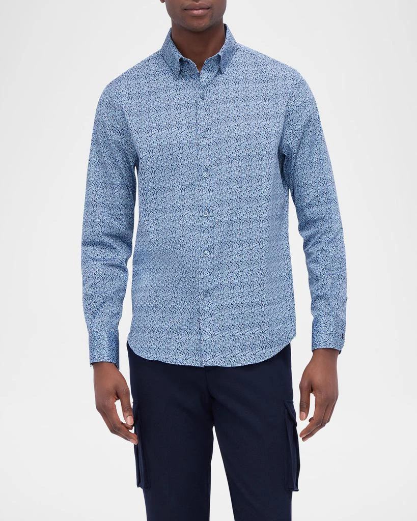 BUGATCHI Men's Karl Micro-Geometric Sport Shirt 4