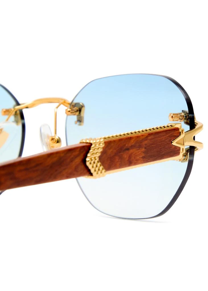 Vintage Frames Company V-Decor XL Woods oval sunglasses 3
