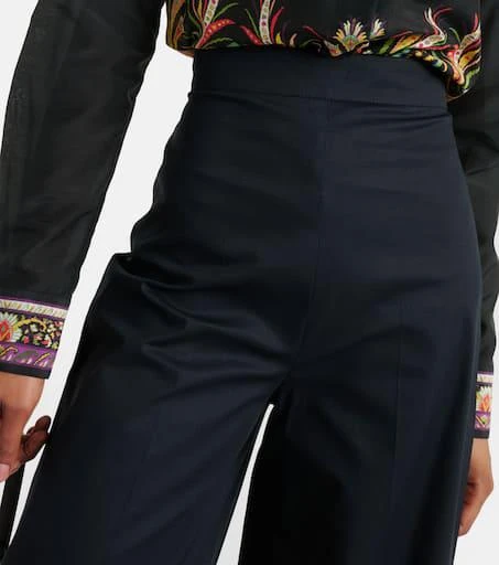 ETRO Printed cotton-blend flared pants 4