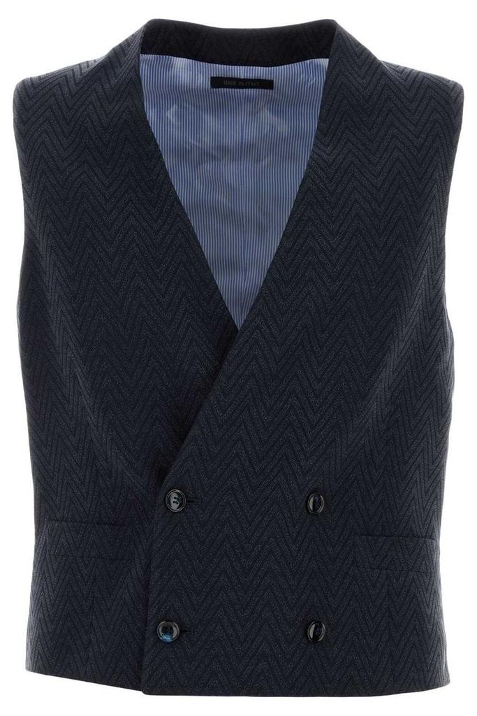 Giorgio Armani Giorgio Armani Double-Breasted V-Neck Jacket