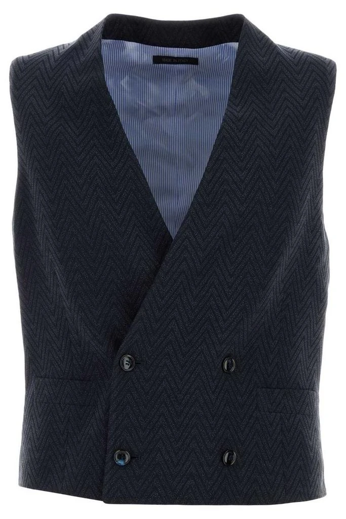 Giorgio Armani Giorgio Armani Double-Breasted V-Neck Jacket 1