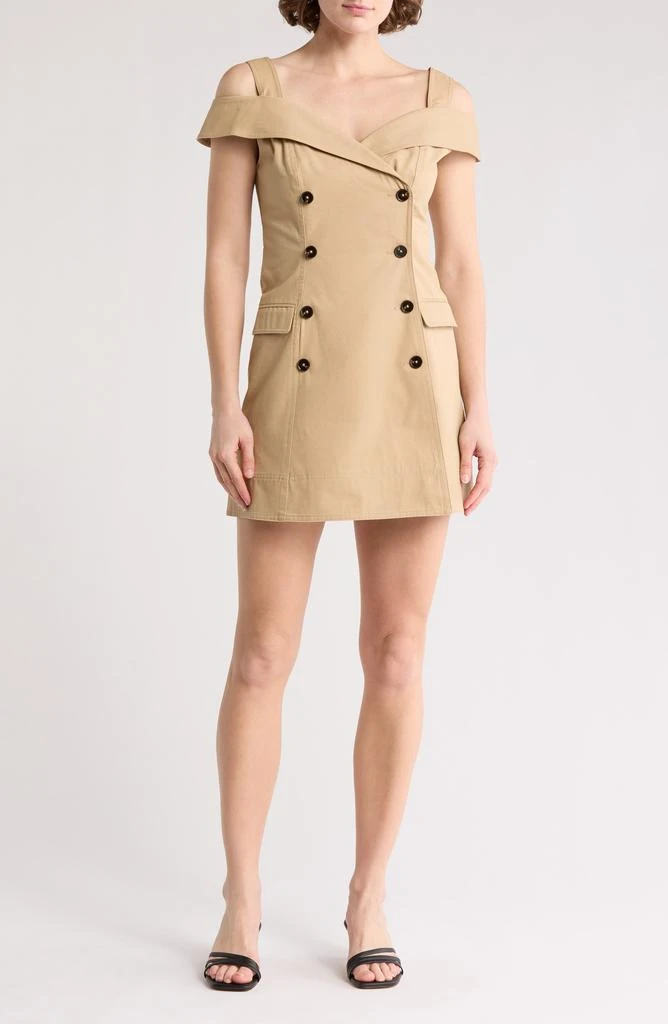 strapless open back dress Whisper Cross Back Halter Mini Dress main image 0