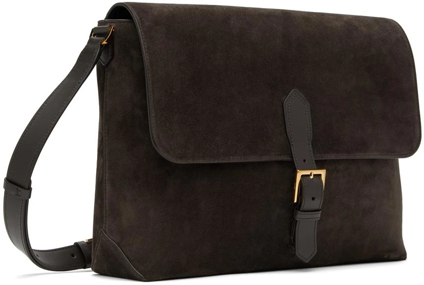 Tom Ford Brown Suede Medium Messenger Bag 2