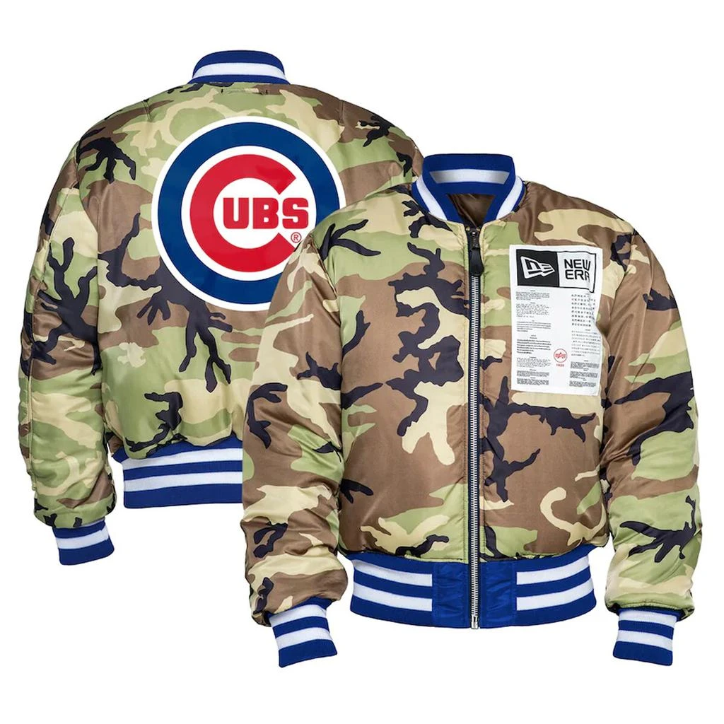 New Era x Alpha Industries New Era x Alpha Industries Cubs Reversible Full-Zip Bomber Jacket - Men's 1