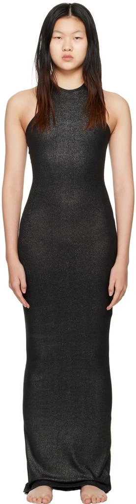 SKIMS Black Soft Lounge Shimmer Maxi Dress 1