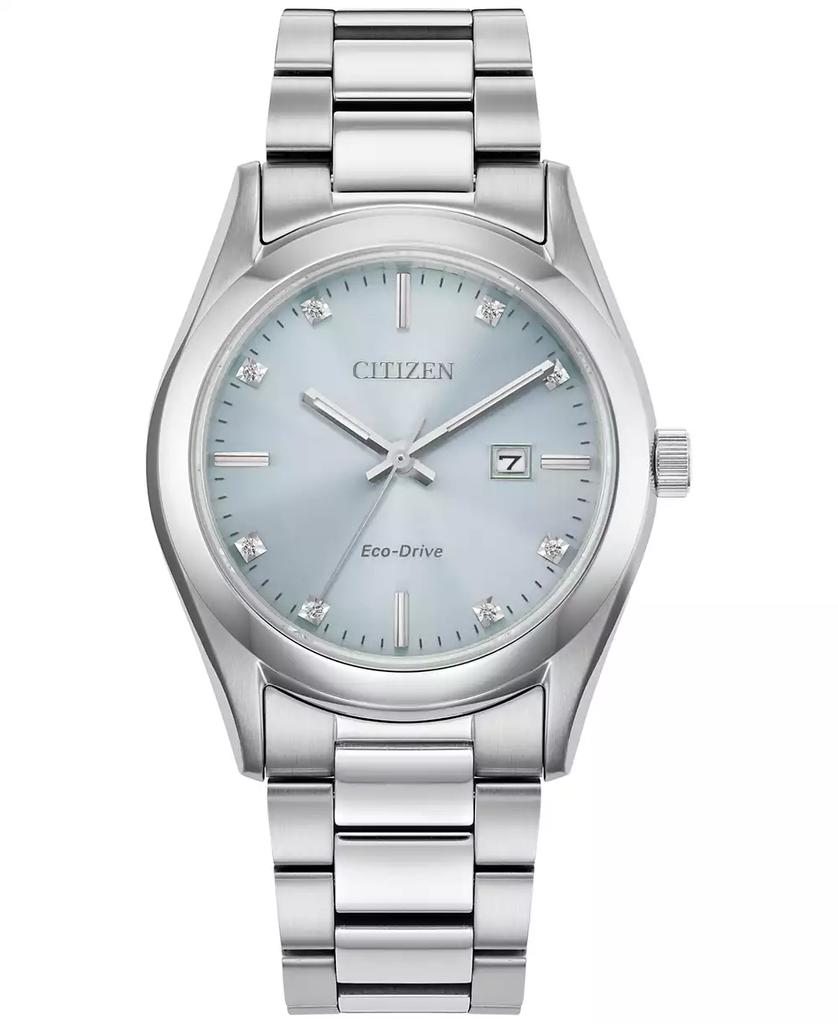Citizen Eco-Drive Women's Sport Luxury Diamond Accent Stainless Steel Bracelet Watch 33mm