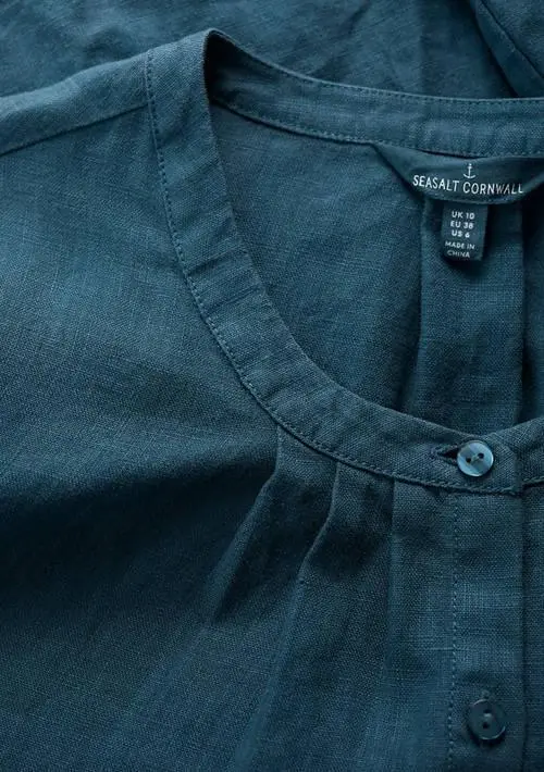 Seasalt Cornwall Women's Wild Fennel Button Through Linen Top 4