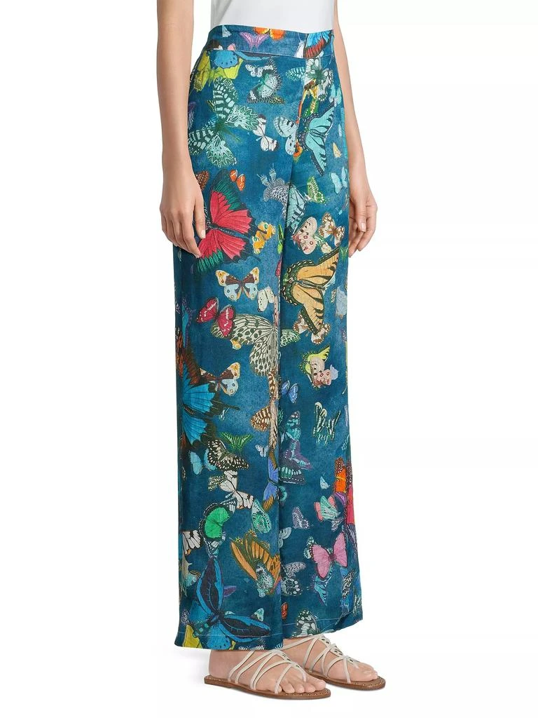 120% Lino Linen Butterfly Wide-Leg Pants 4