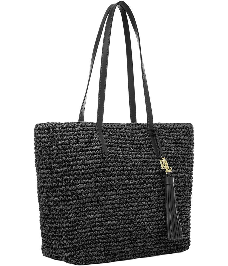 LAUREN Ralph Lauren Crochet-Straw Medium Whitney Tote 3