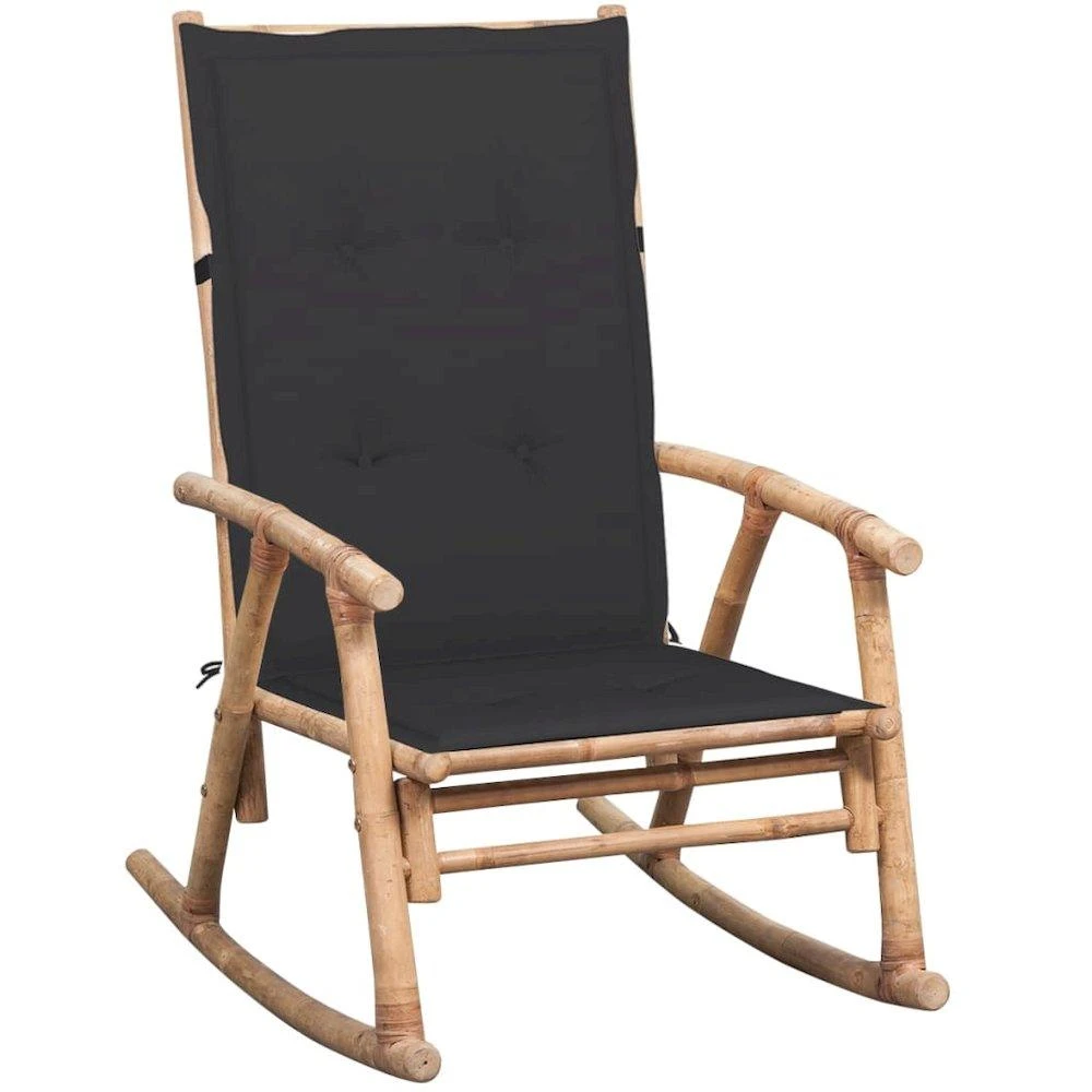 VidaXL Rocking Chair with Cushion Bamboo